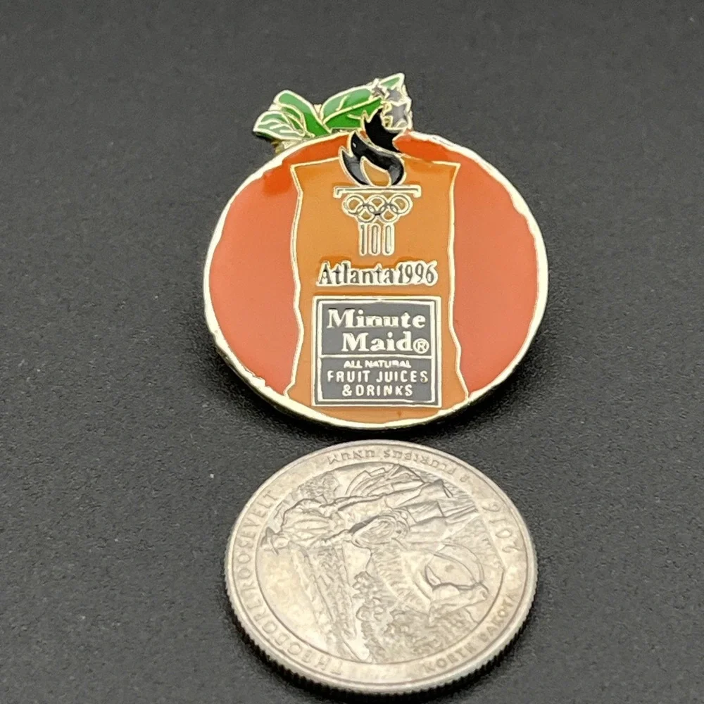 1996‎ Atlanta Olympics Minute Maid Fruit Juice  Sponsor Lapel Hat Pin